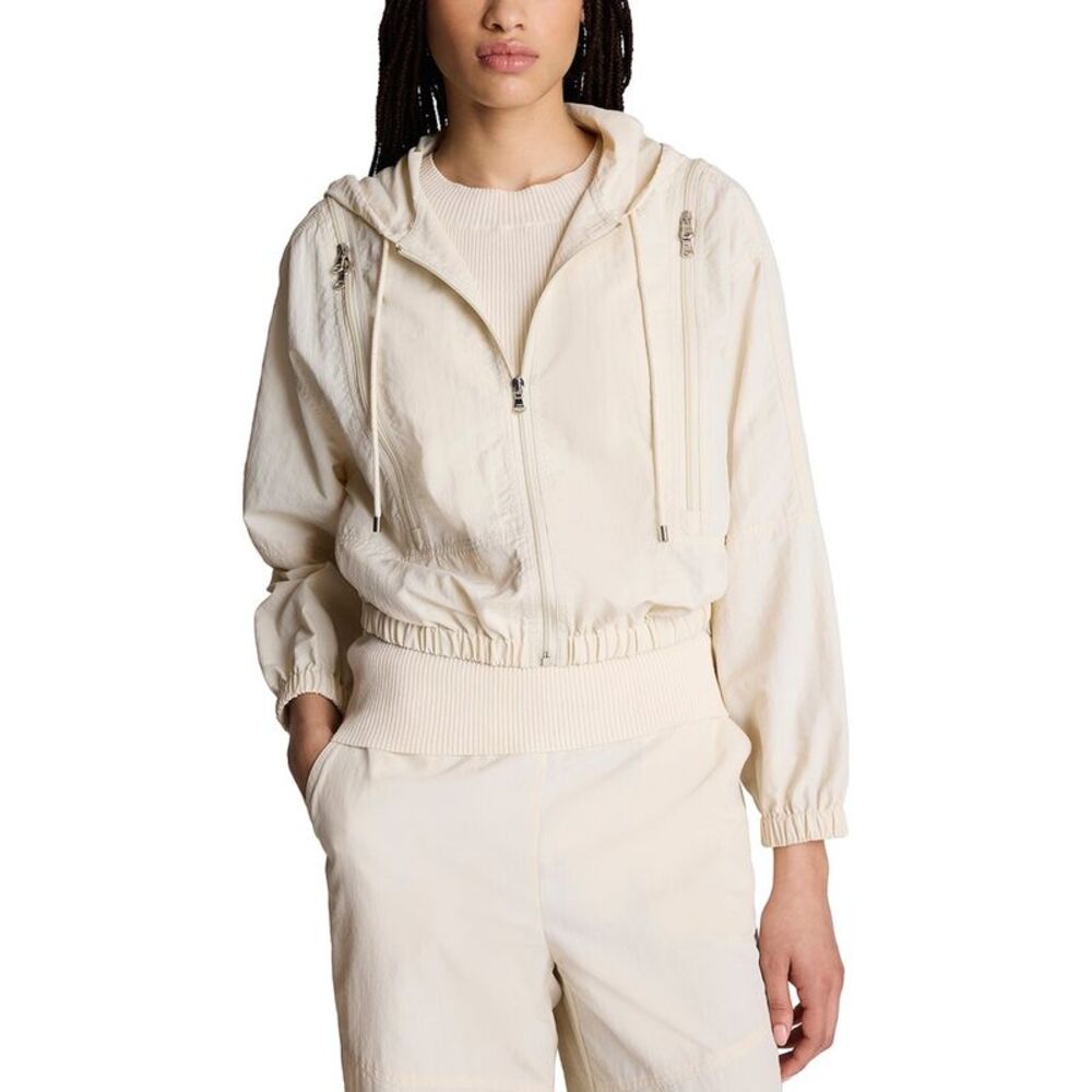 Kenneth Cole Womens  Zip Shoulder Hoodie